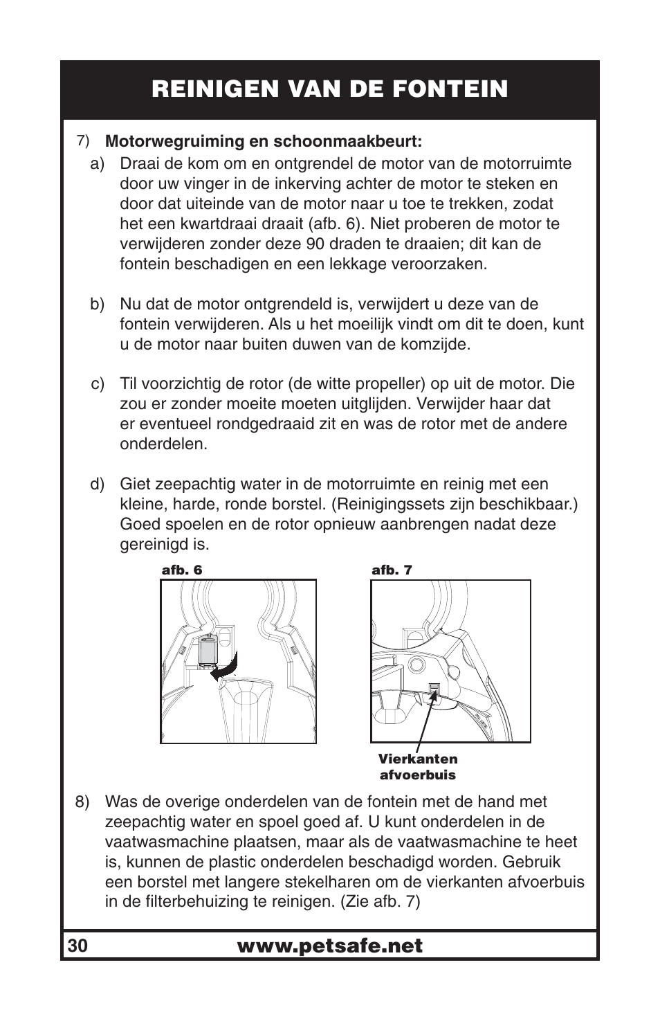 Reinigen van de fontein | Petsafe Drinkwell® Big Dog Pet Fountain User Manual | Page 30 / 67