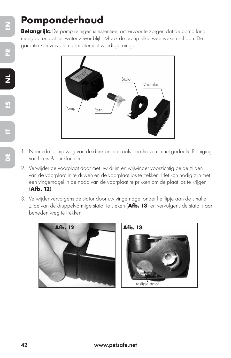 Pomponderhoud | Petsafe Drinkwell® Ceramic Avalon Pet Fountain User Manual | Page 42 / 96