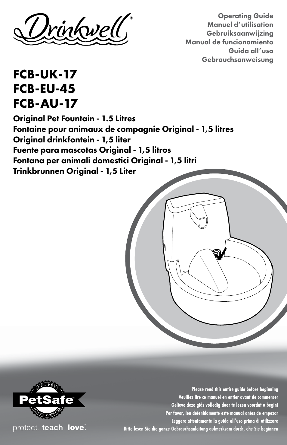 Petsafe Drinkwell® Original Pet Fountain User Manual | 76 pages