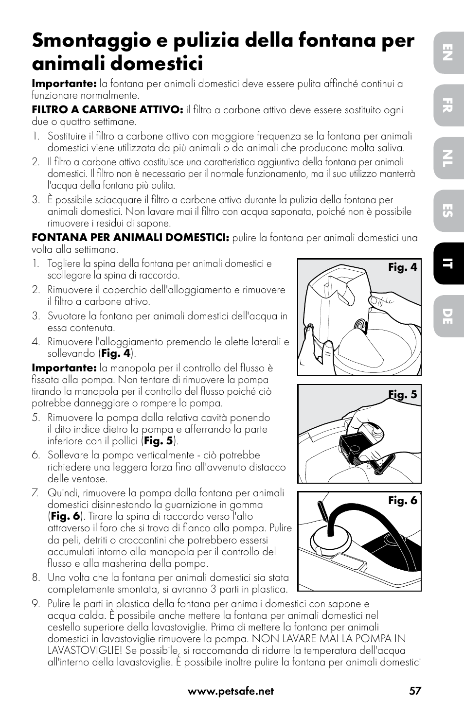 Petsafe Drinkwell® Original Pet Fountain User Manual | Page 57 / 76