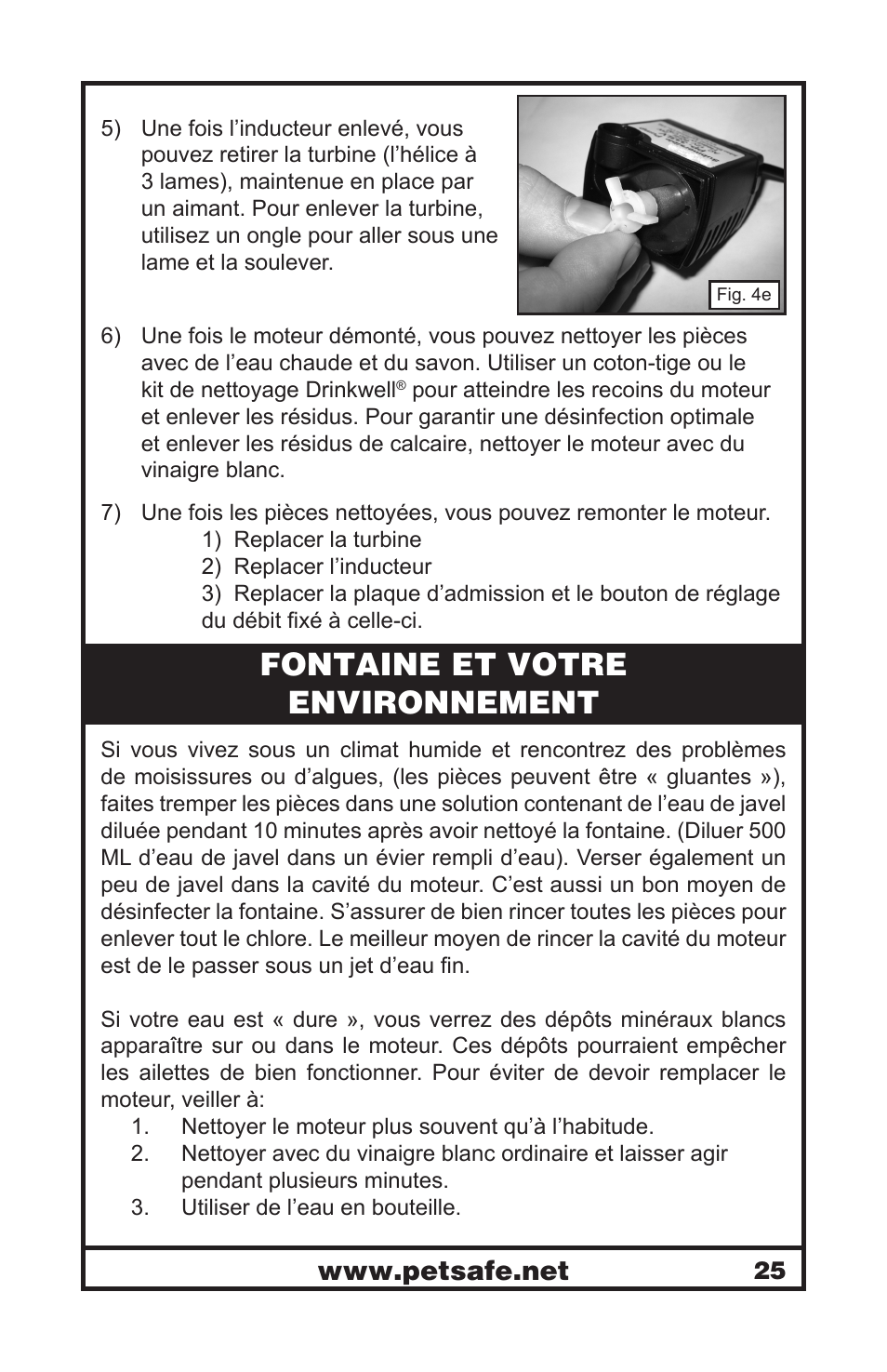 Fontaine et votre environnement | Petsafe Drinkwell® Platinum Pet Fountain User Manual | Page 25 / 85