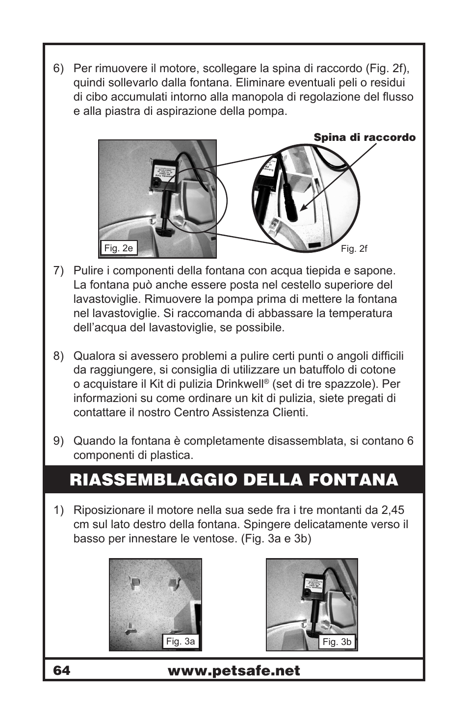 Riassemblaggio della fontana | Petsafe Drinkwell® Platinum Pet Fountain User Manual | Page 64 / 85