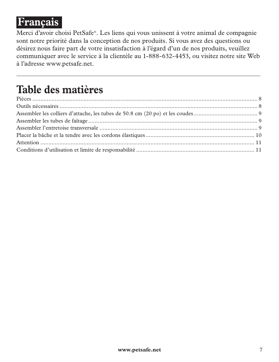 Petsafe E-Z Roof™ - 7.5’ x 13’ User Manual | Page 7 / 16