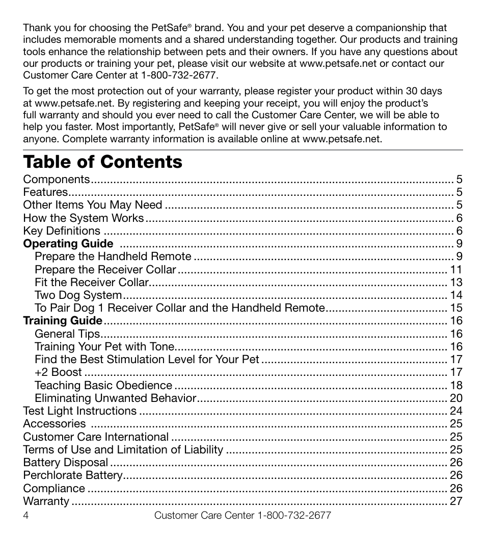 Petsafe Elite Big Dog Add-A-Dog® Extra Receiver Collar User Manual | Page 4 / 29