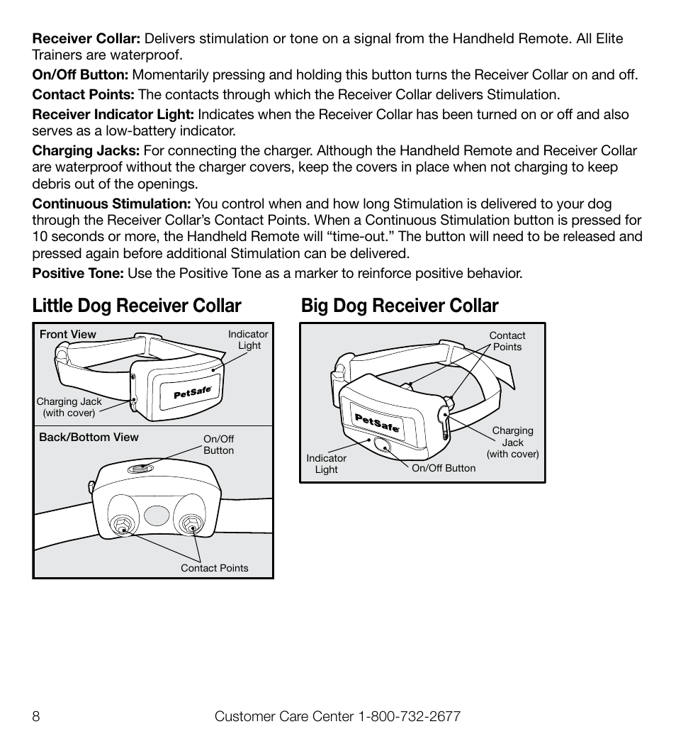 Little dog receiver collar big dog receiver collar | Petsafe Elite Big Dog Add-A-Dog® Extra Receiver Collar User Manual | Page 8 / 29