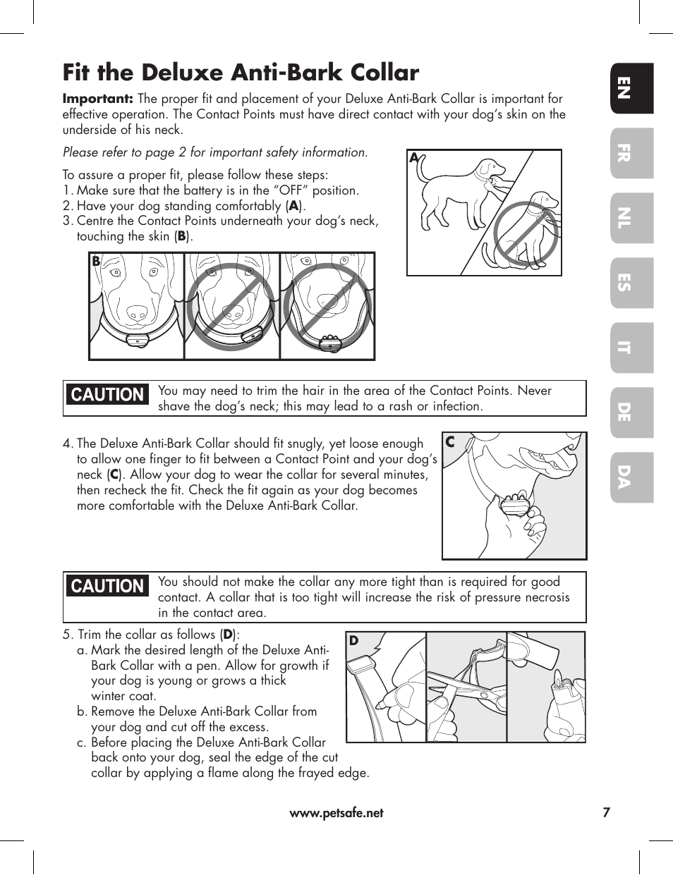 Fit the deluxe anti-bark collar | Petsafe Elite Big Dog Bark Control User Manual | Page 7 / 88