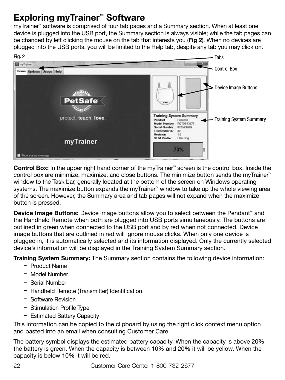 Exploring mytrainer, Software | Petsafe Elite Pendant™ Remote Trainer User Manual | Page 22 / 28