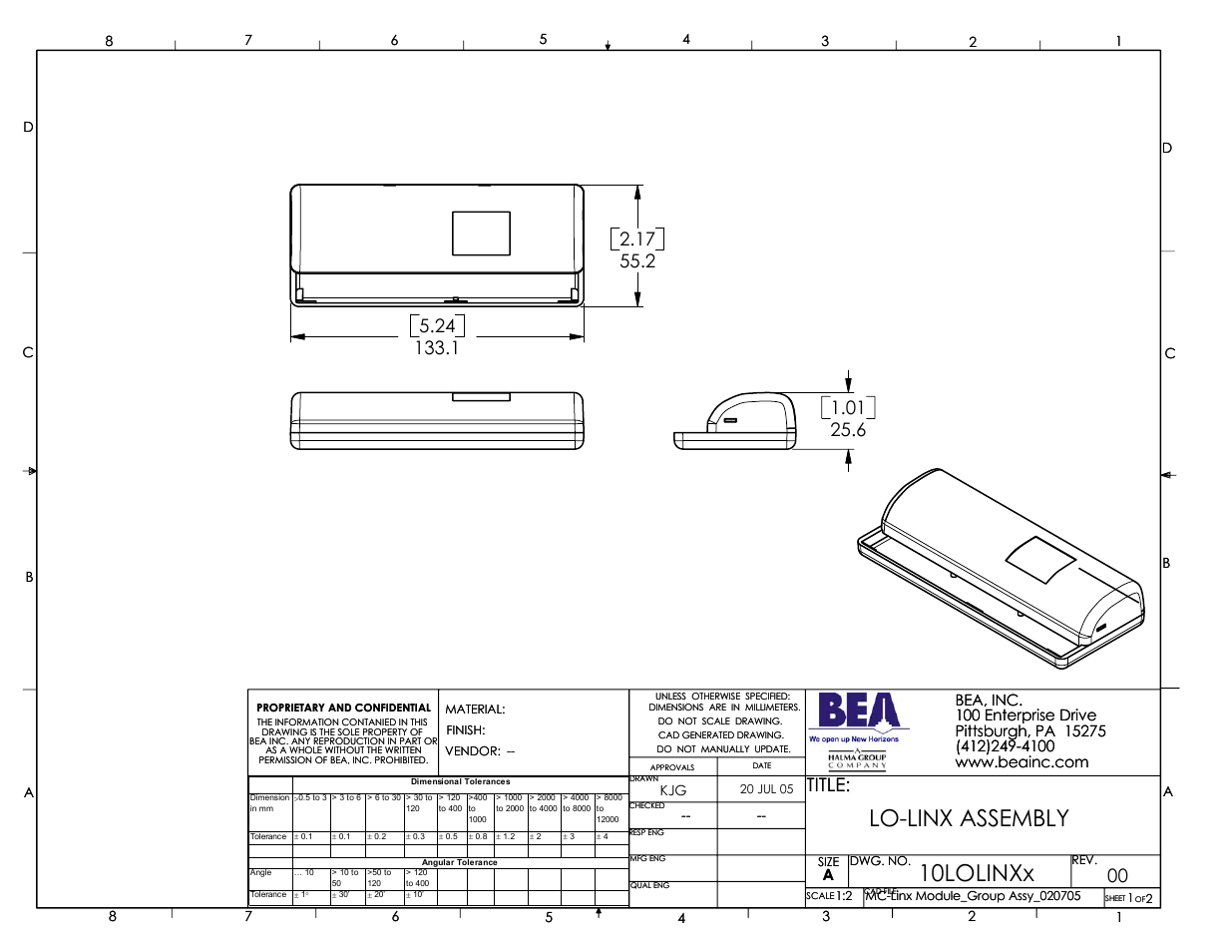 BEA LO Linx Assembly User Manual | 2 pages