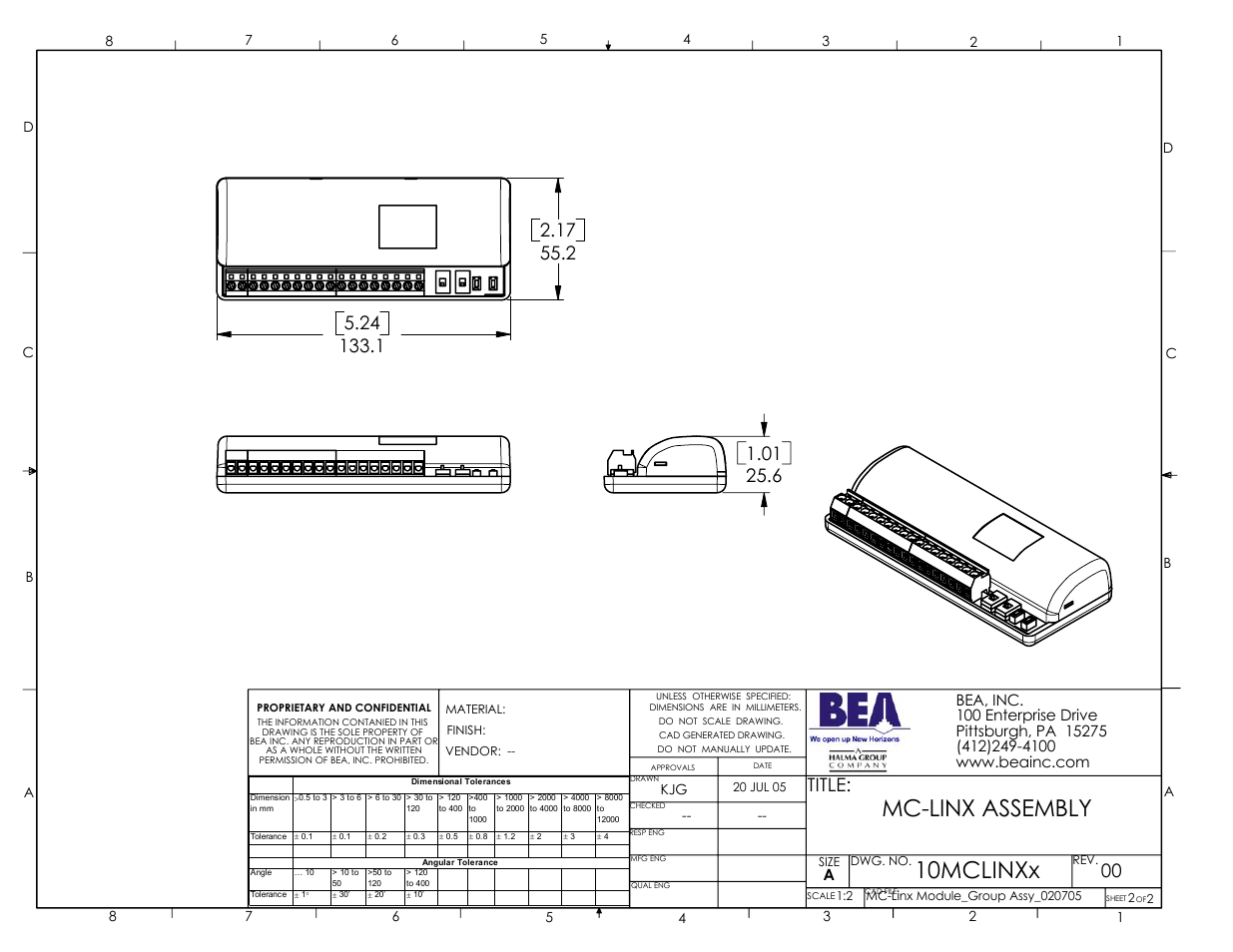 10mclinxx, Mc-linx assembly, Title | BEA LO Linx Assembly User Manual | Page 2 / 2