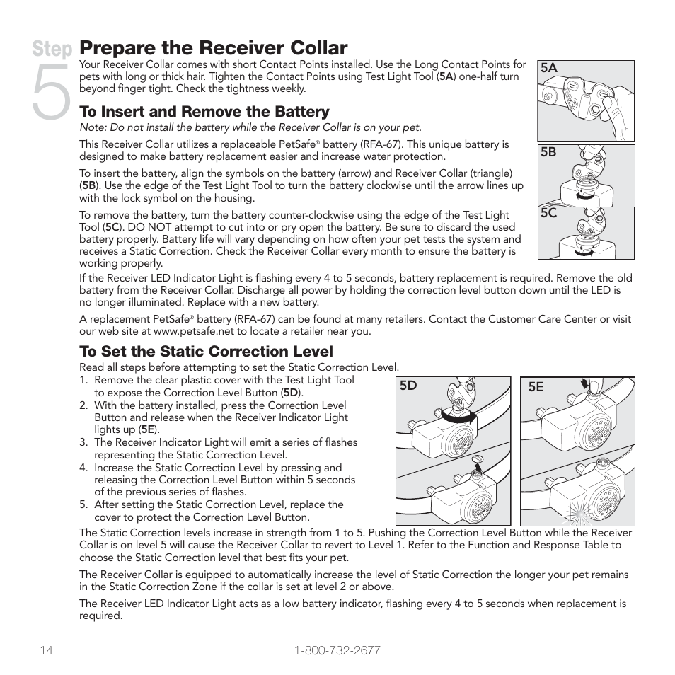 Step, Prepare the receiver collar | Petsafe In-Ground Fence™ User Manual | Page 14 / 32