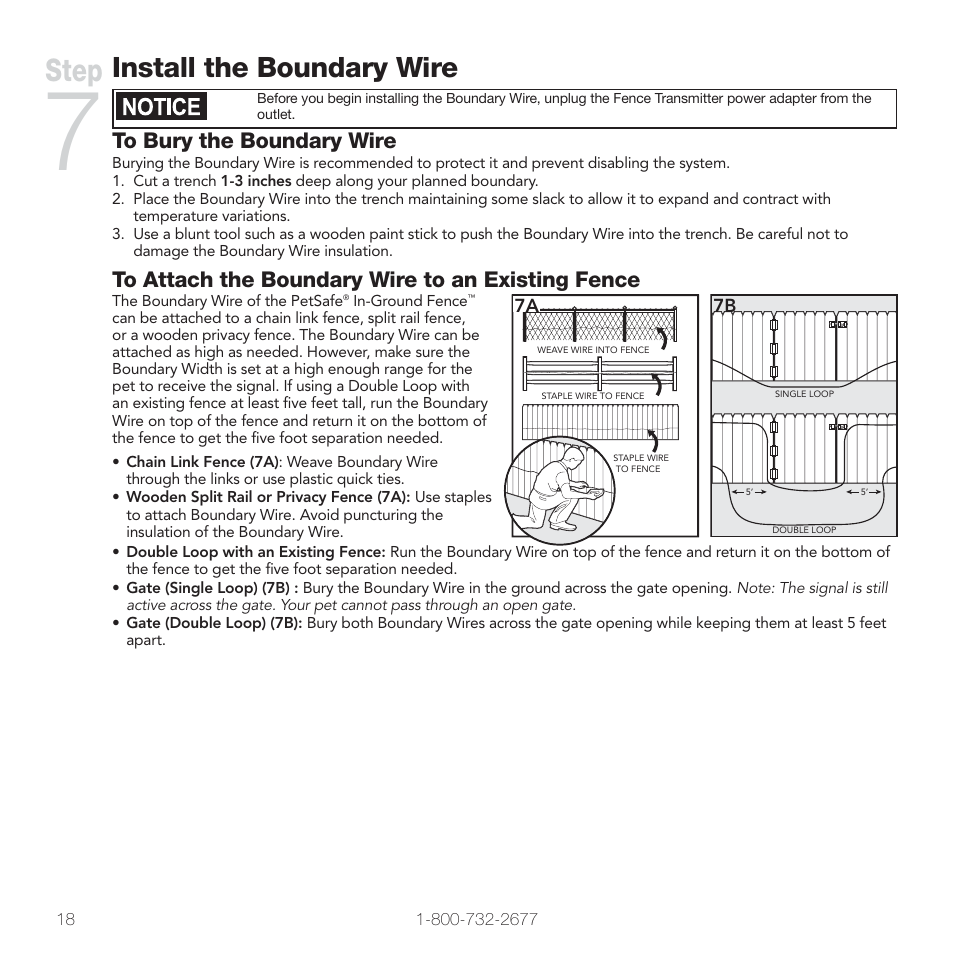 Step, Install the boundary wire | Petsafe In-Ground Fence™ User Manual | Page 18 / 32