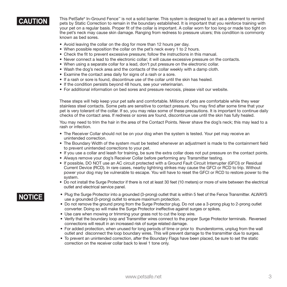 Petsafe In-Ground Fence™ User Manual | Page 3 / 32
