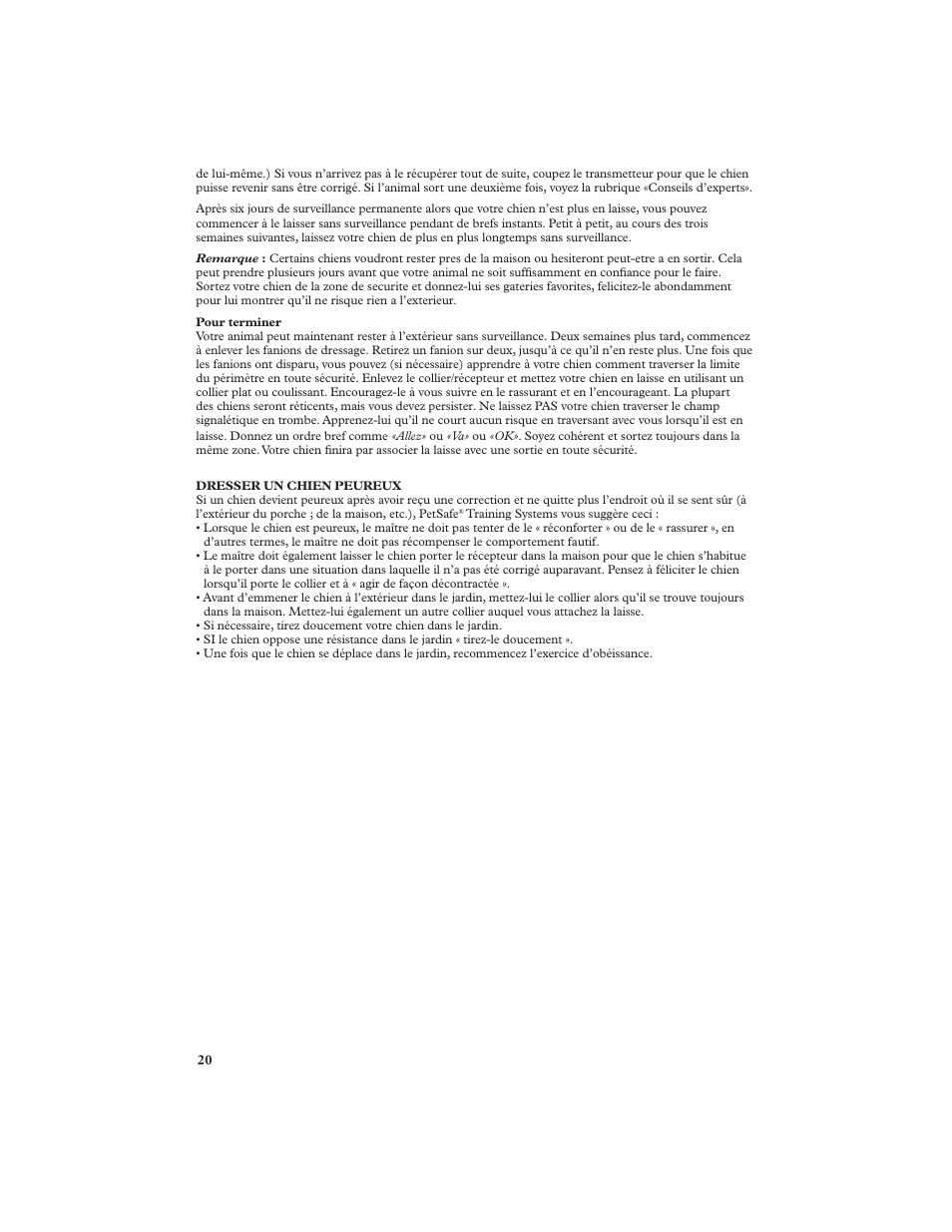 Petsafe In-Ground Fence™ (Older Model) User Manual | Page 20 / 72