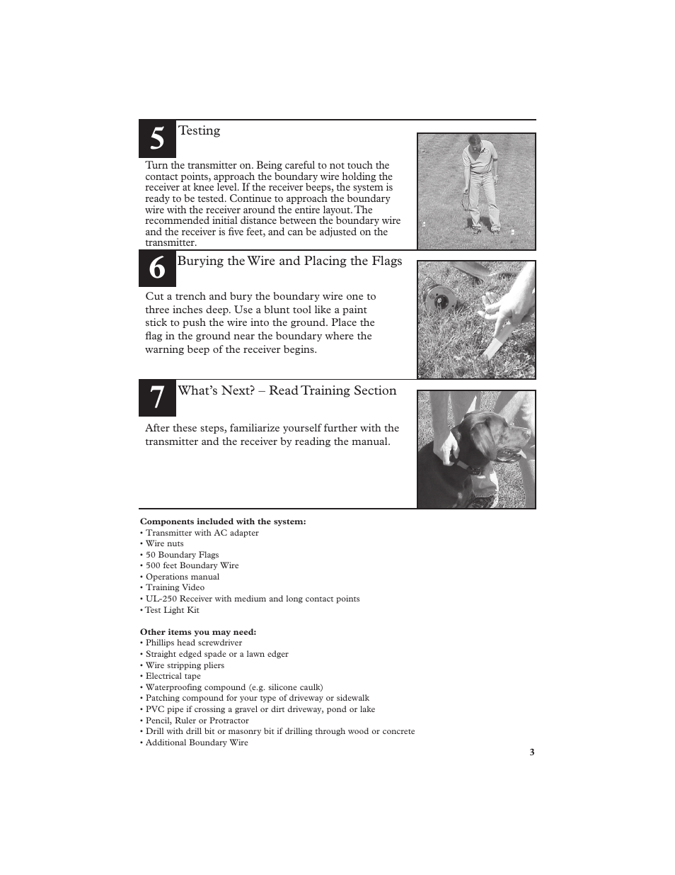 Petsafe In-Ground Fence™ (Older Model) User Manual | Page 3 / 72