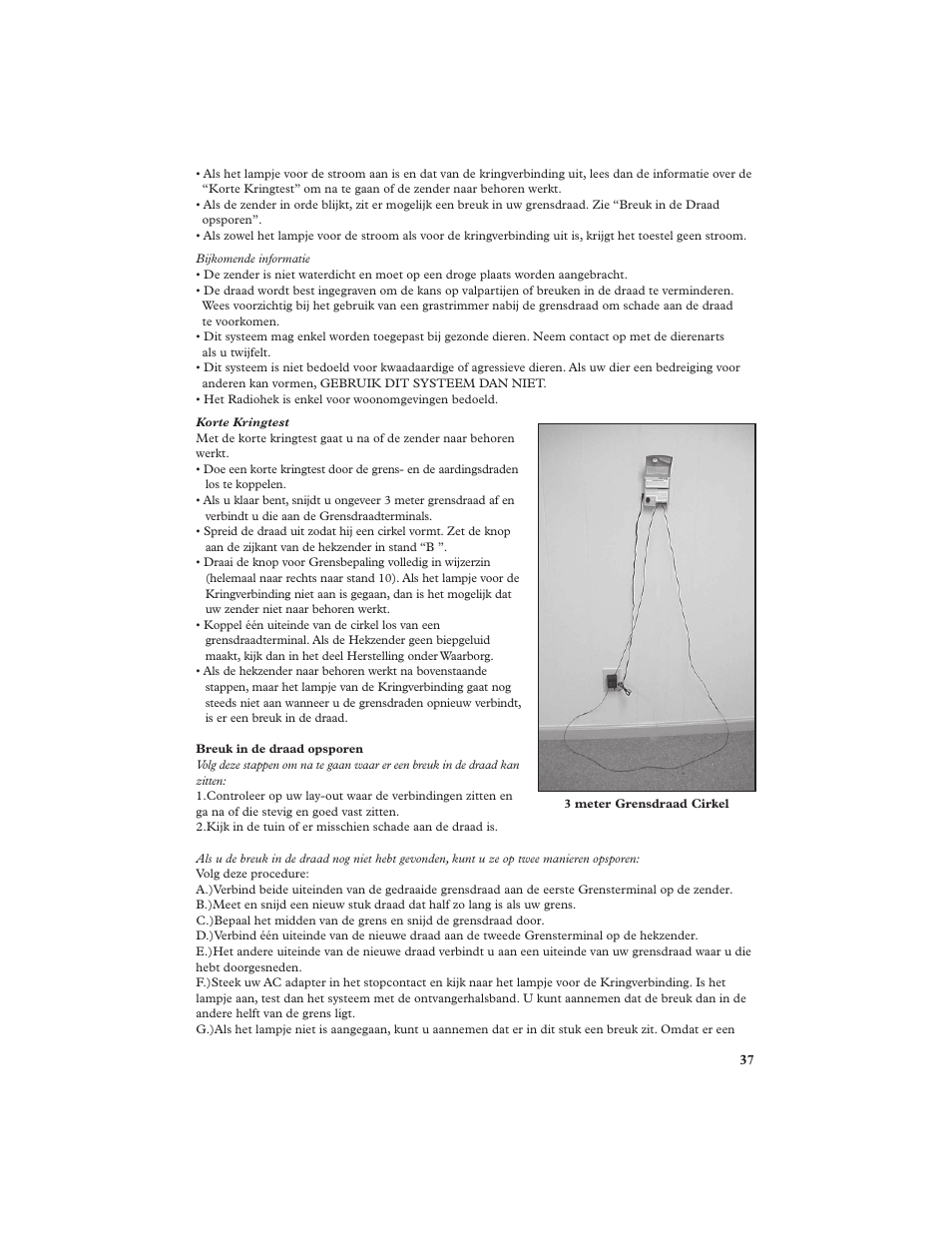 Petsafe In-Ground Fence™ (Older Model) User Manual | Page 37 / 72