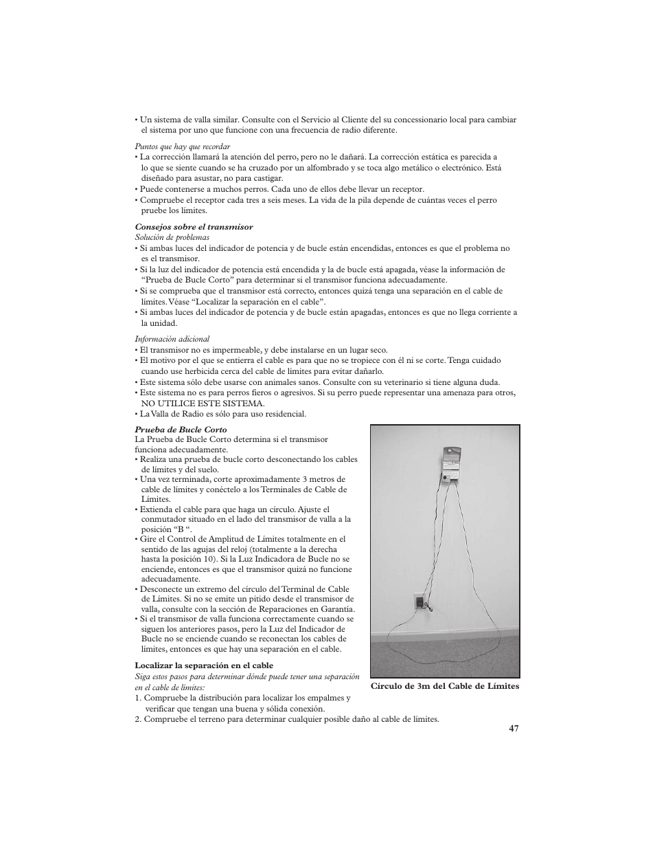 Petsafe In-Ground Fence™ (Older Model) User Manual | Page 47 / 72