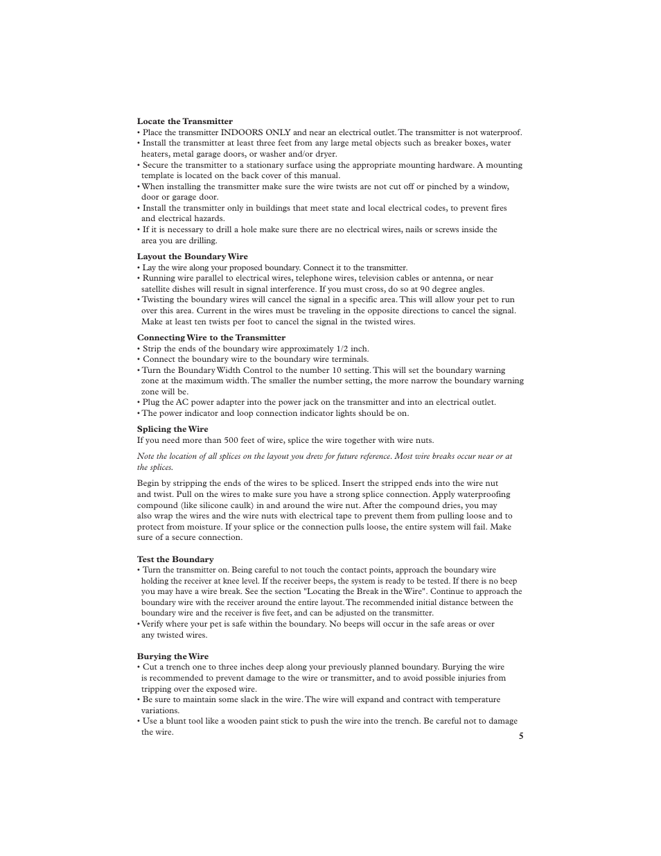 Petsafe In-Ground Fence™ (Older Model) User Manual | Page 5 / 72