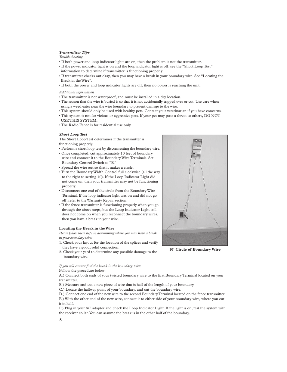 Petsafe In-Ground Fence™ (Older Model) User Manual | Page 8 / 72