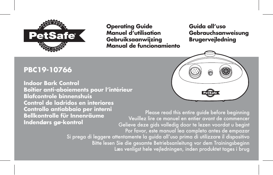 Petsafe Indoor Bark Control, Ultrasonic User Manual | 108 pages