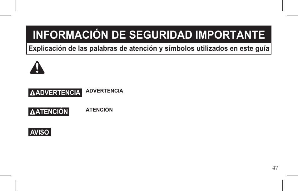 Información de seguridad importante | Petsafe Indoor Bark Control, Ultrasonic User Manual | Page 47 / 108