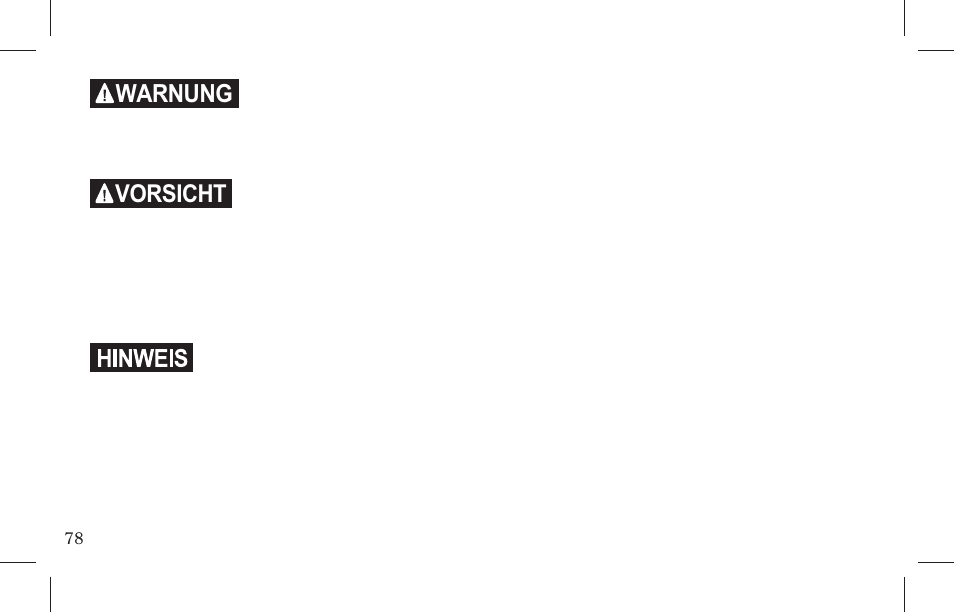 Warnung, Vorsicht | Petsafe Indoor Bark Control, Ultrasonic User Manual | Page 78 / 108