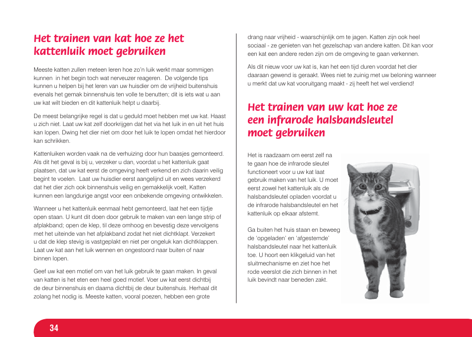 Petsafe Infra Red 4 Way Locking Deluxe Cat Flap User Manual | Page 34 / 74