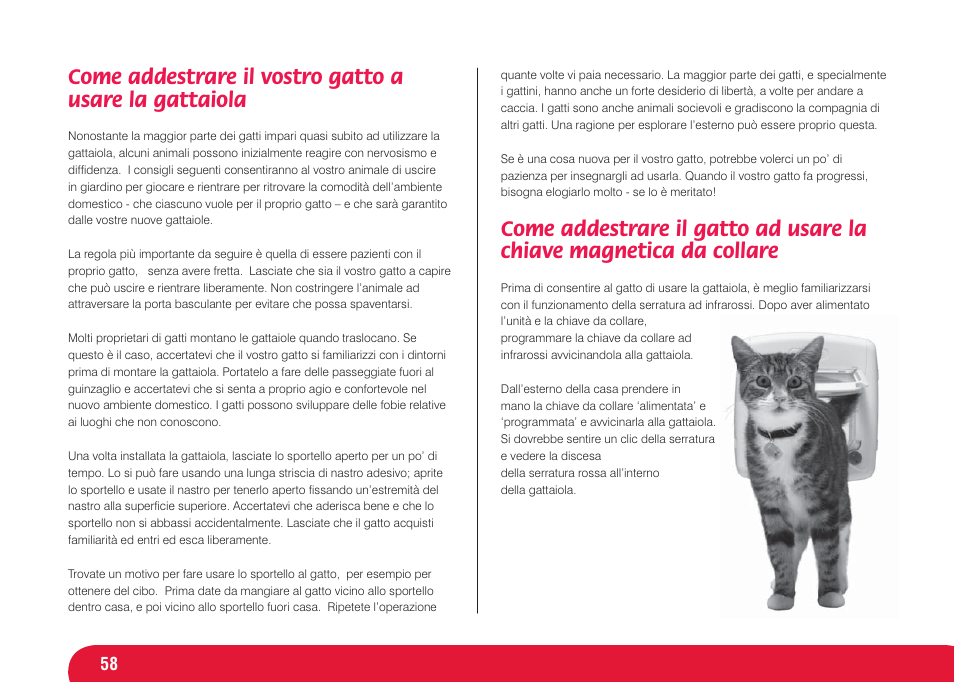 Petsafe Infra Red 4 Way Locking Deluxe Cat Flap User Manual | Page 58 / 74