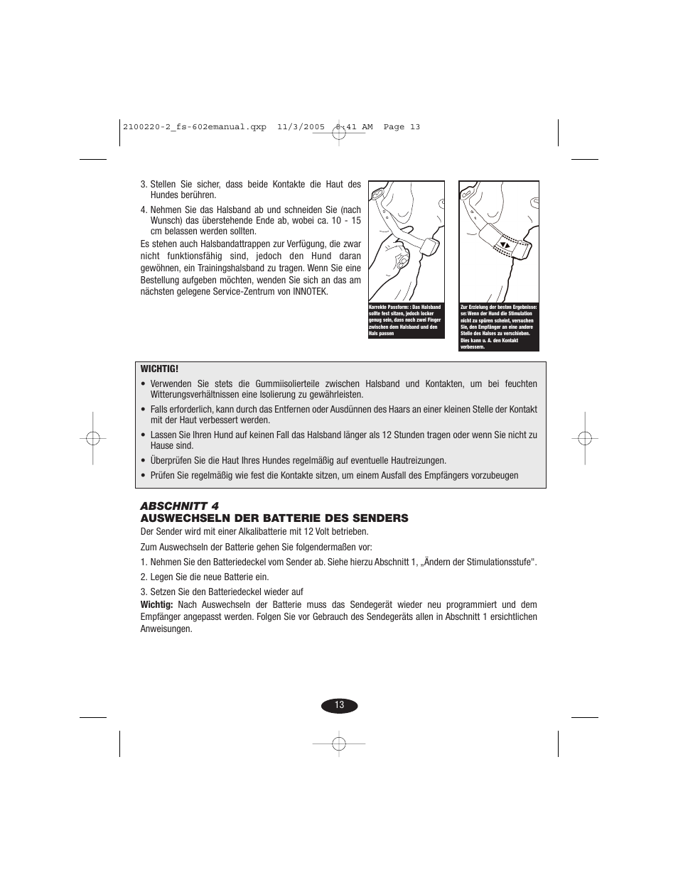 Petsafe Innotek 450 m Remote Training Collar User Manual | Page 13 / 48