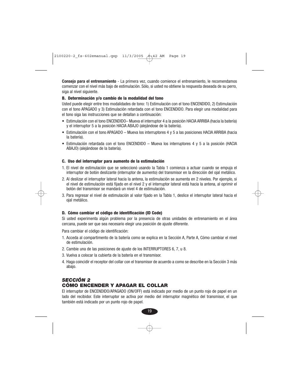 Petsafe Innotek 450 m Remote Training Collar User Manual | Page 19 / 48