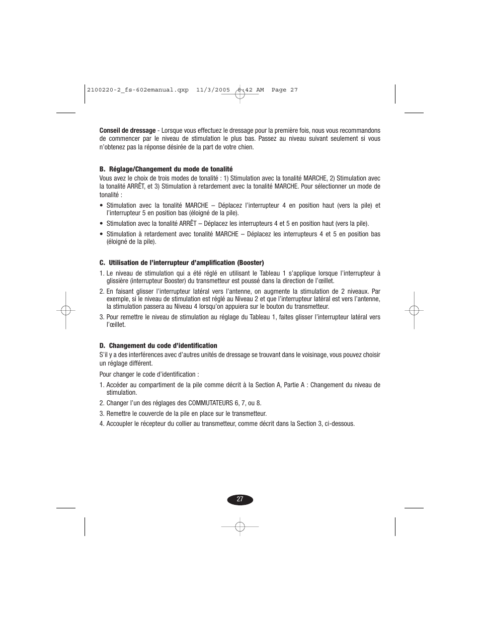 Petsafe Innotek 450 m Remote Training Collar User Manual | Page 27 / 48