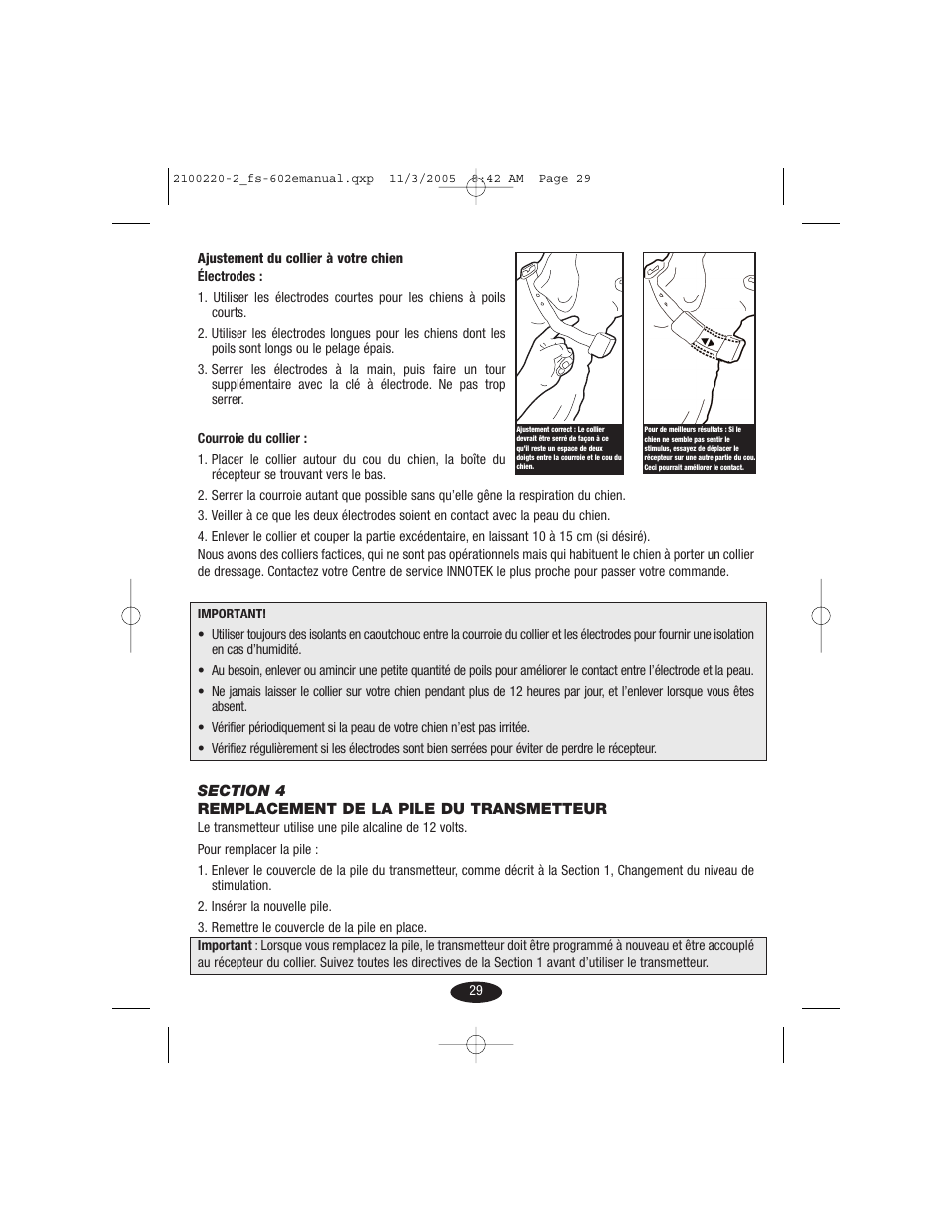 Petsafe Innotek 450 m Remote Training Collar User Manual | Page 29 / 48
