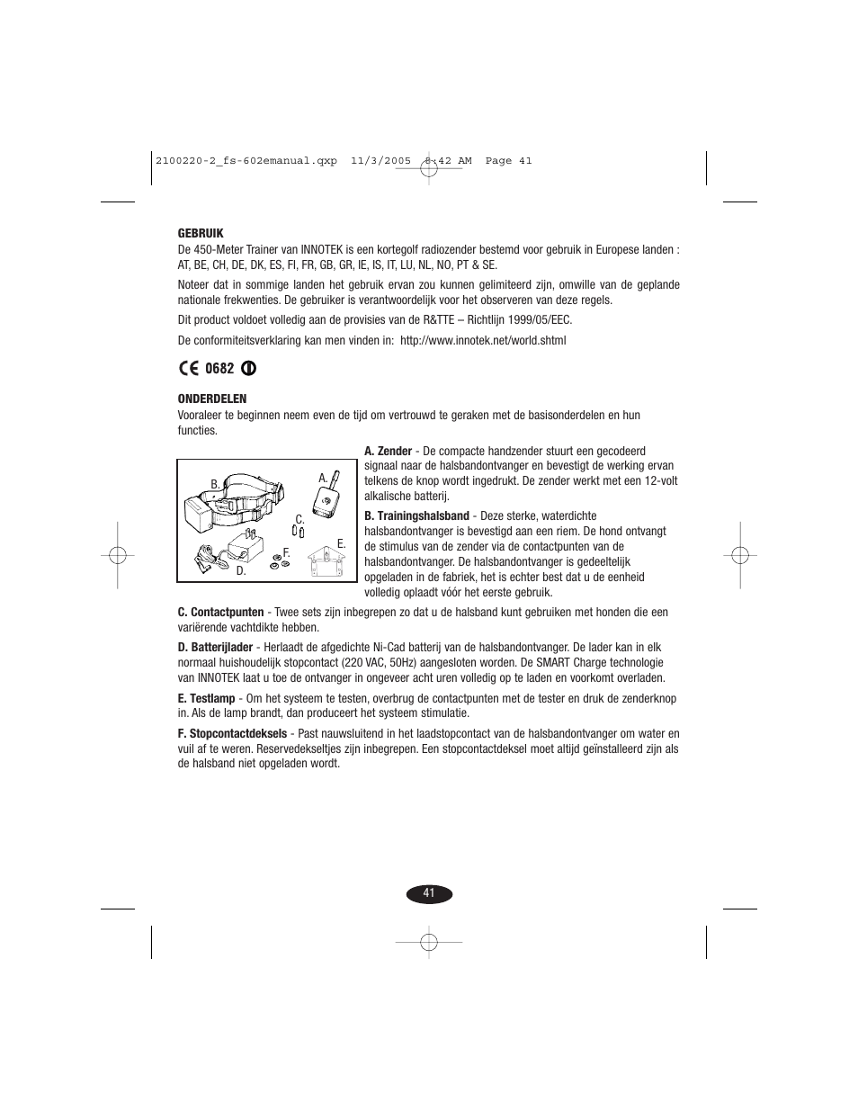 Petsafe Innotek 450 m Remote Training Collar User Manual | Page 41 / 48