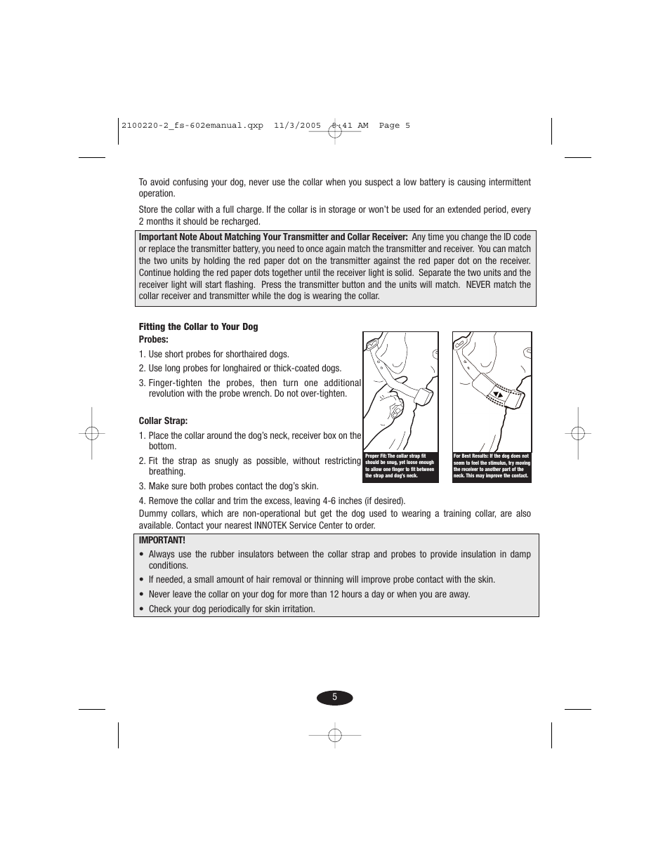 Petsafe Innotek 450 m Remote Training Collar User Manual | Page 5 / 48