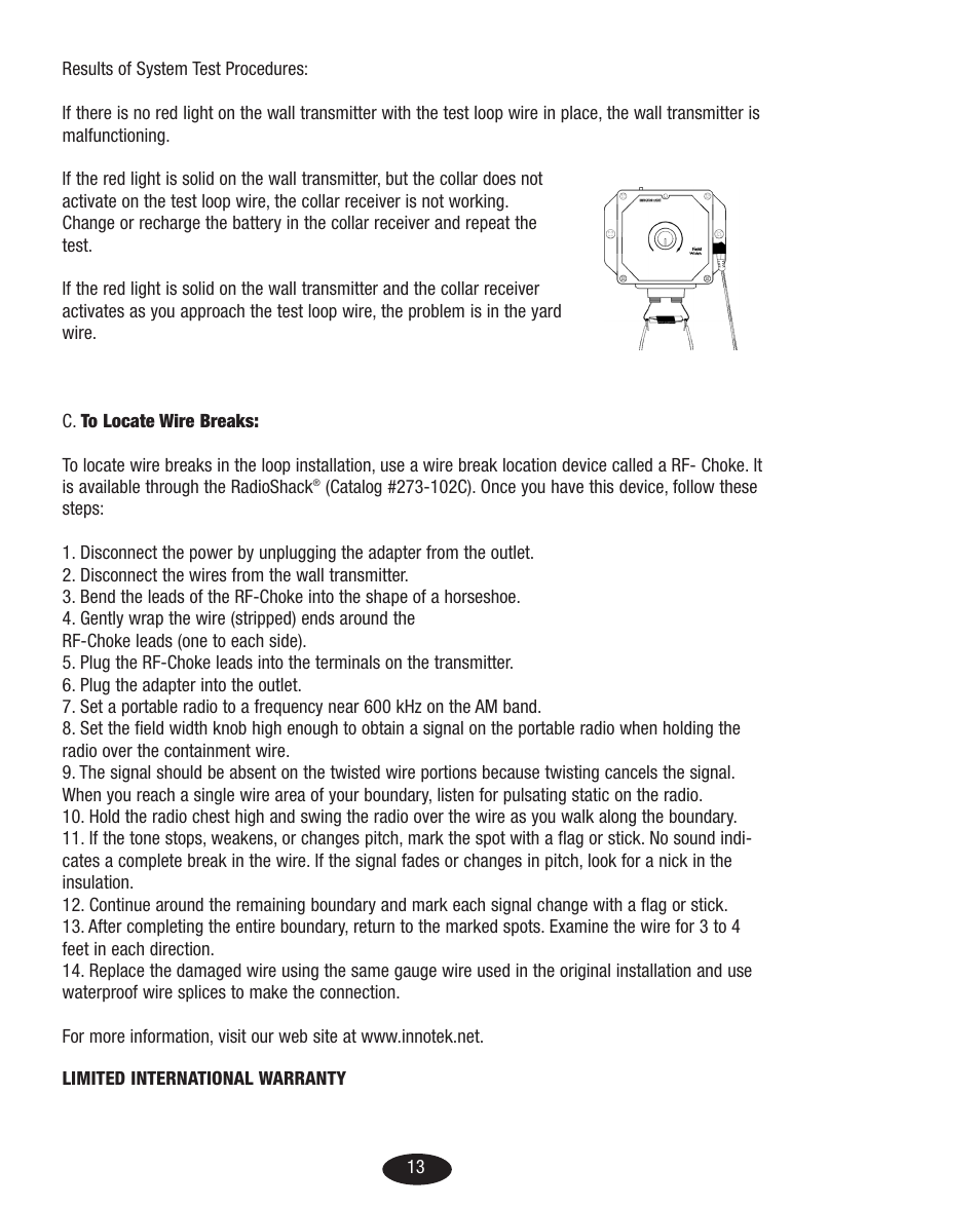 Petsafe Innotek Basic In-Ground Fence User Manual | Page 13 / 92