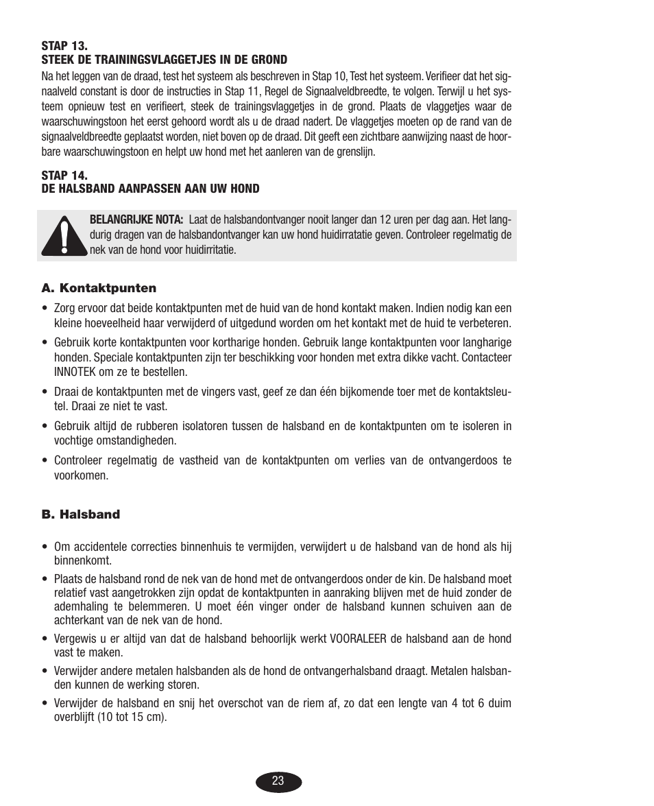 Petsafe Innotek Basic In-Ground Fence User Manual | Page 23 / 92