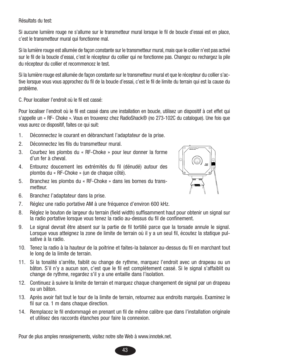 Petsafe Innotek Basic In-Ground Fence User Manual | Page 43 / 92