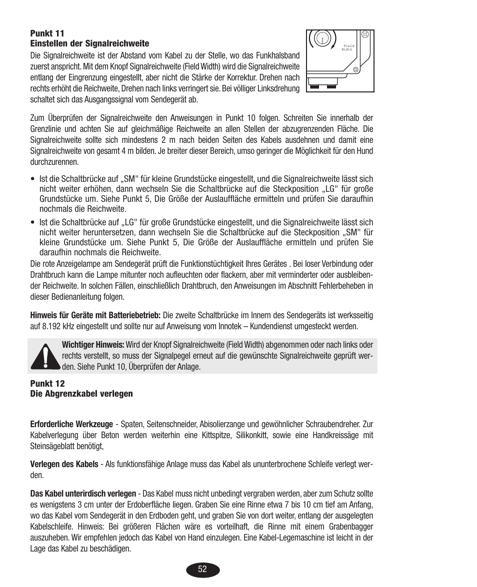 Petsafe Innotek Basic In-Ground Fence User Manual | Page 52 / 92