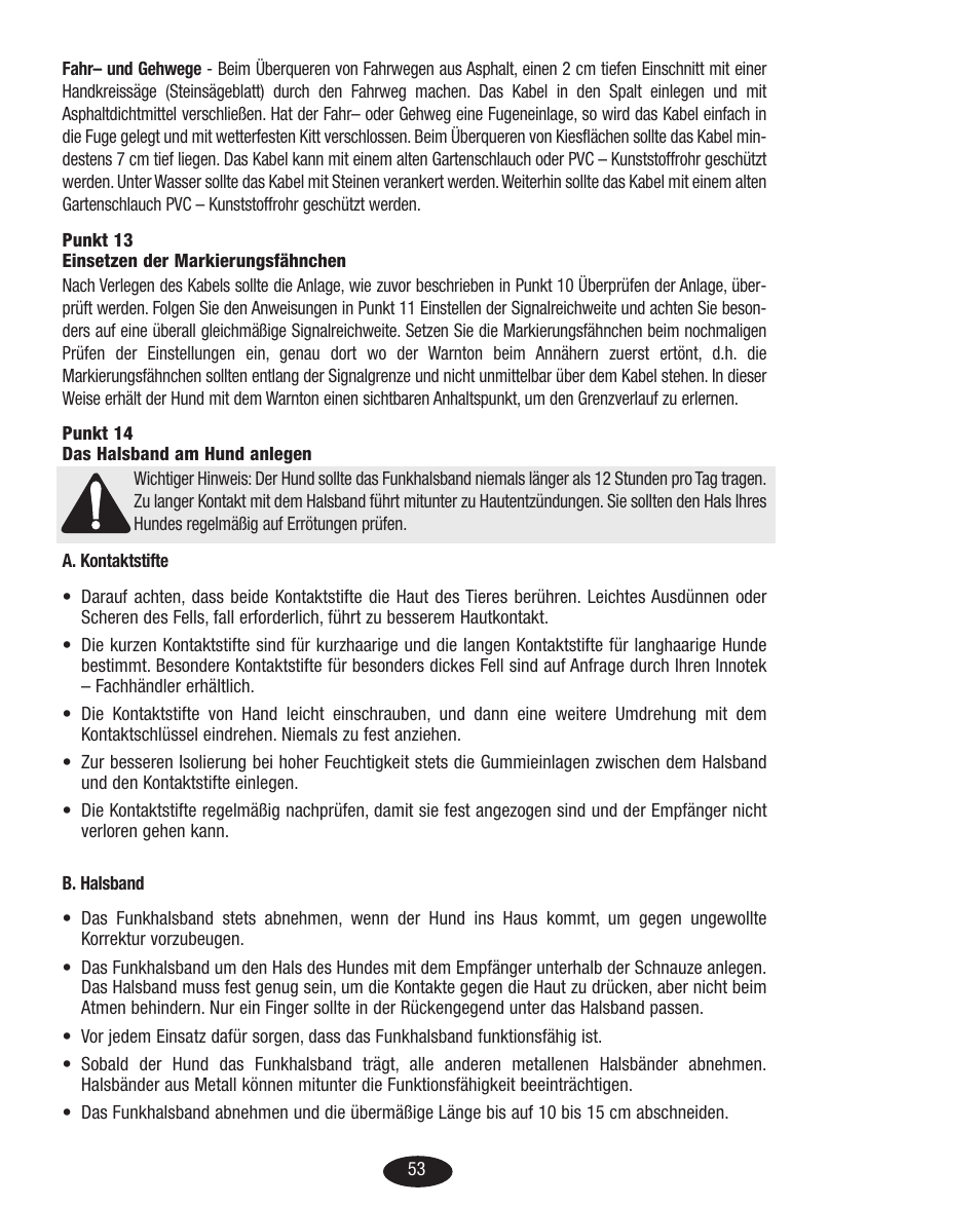 Petsafe Innotek Basic In-Ground Fence User Manual | Page 53 / 92