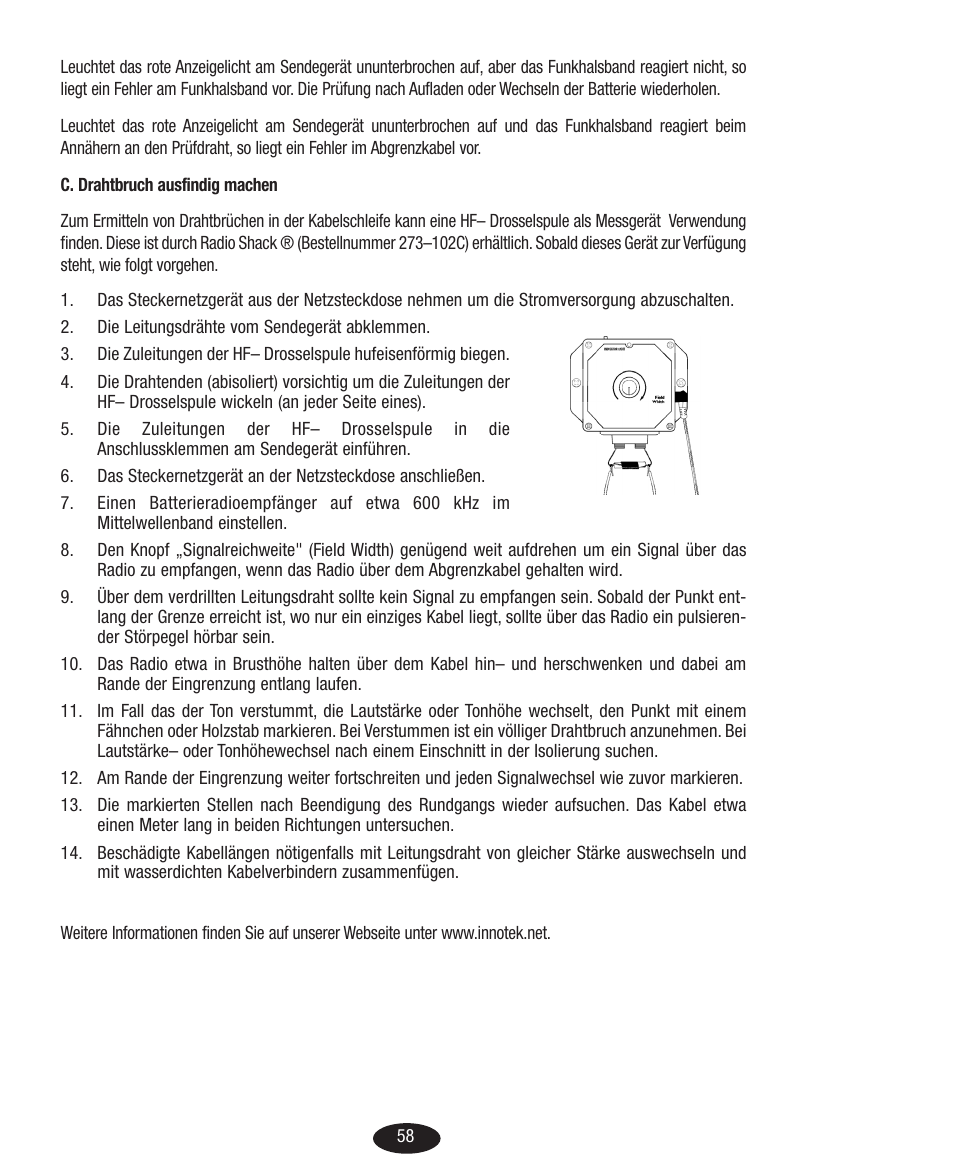 Petsafe Innotek Basic In-Ground Fence User Manual | Page 58 / 92