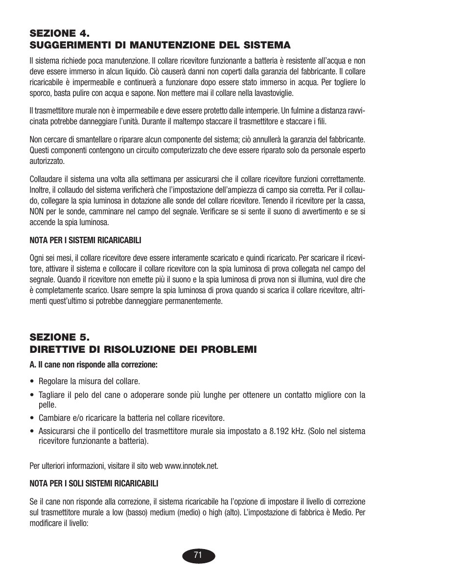 Petsafe Innotek Basic In-Ground Fence User Manual | Page 71 / 92
