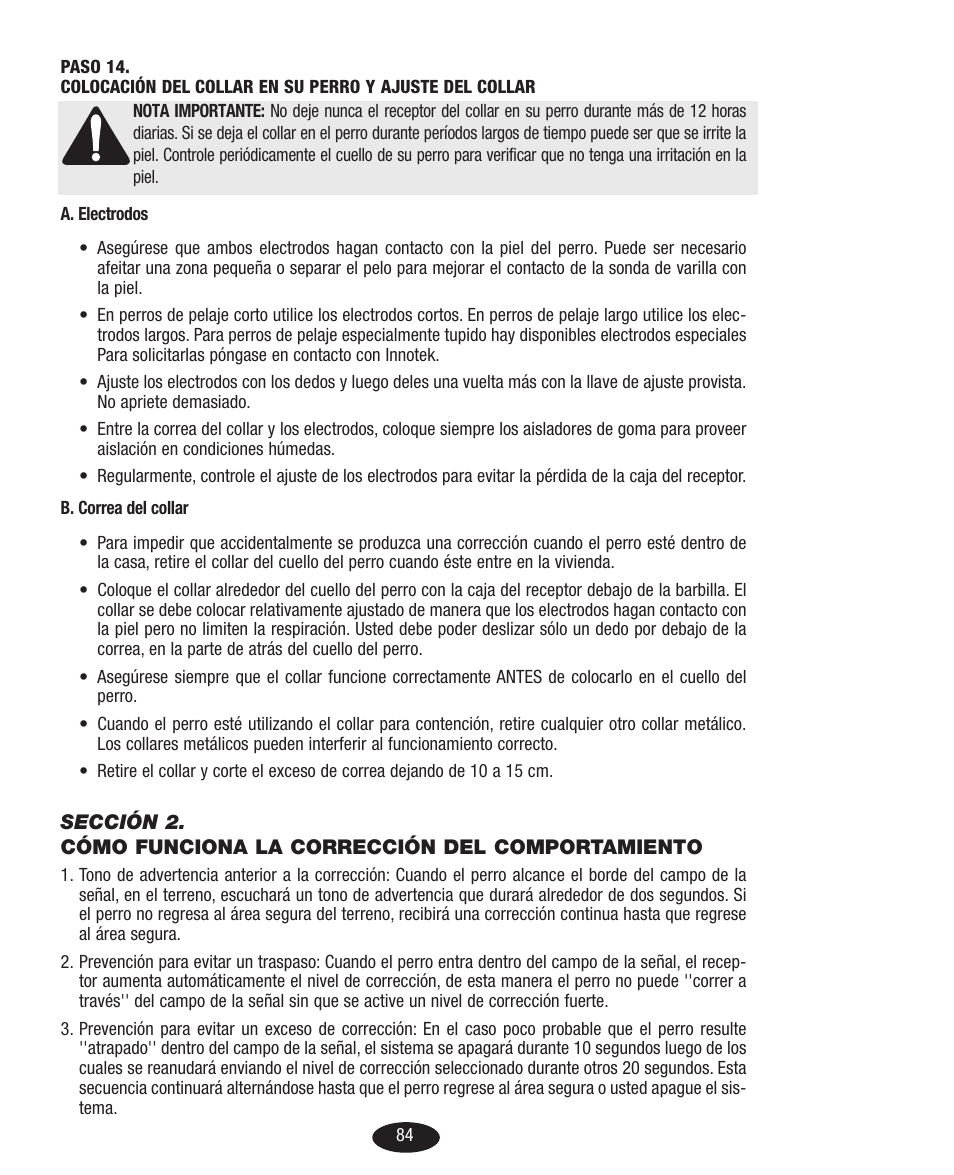 Petsafe Innotek Basic In-Ground Fence User Manual | Page 84 / 92