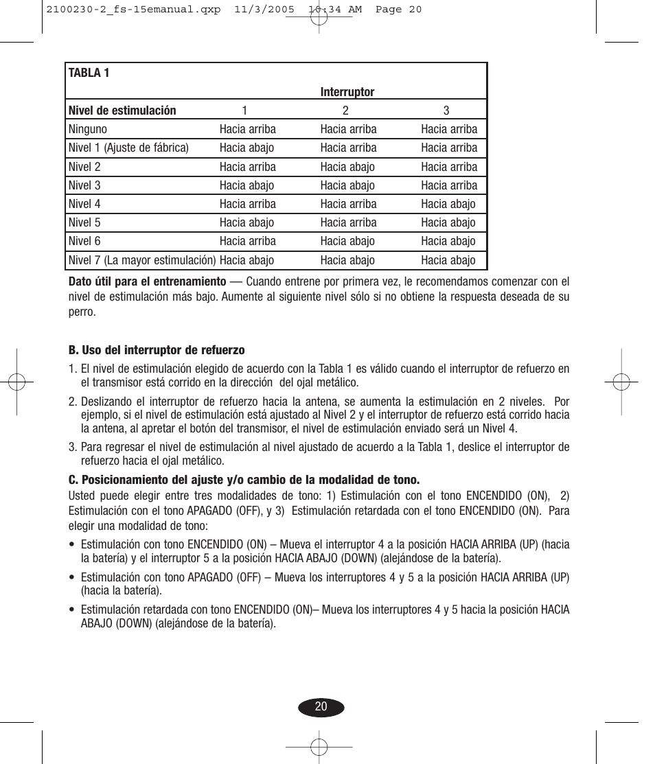 Petsafe Innotek Basic Remote Trainer User Manual | Page 20 / 52