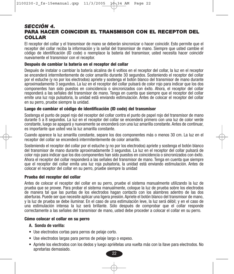 Petsafe Innotek Basic Remote Trainer User Manual | Page 22 / 52