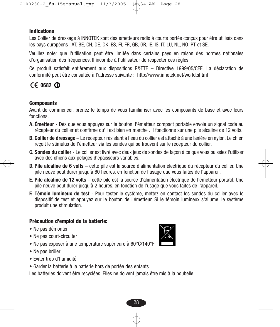 Petsafe Innotek Basic Remote Trainer User Manual | Page 28 / 52