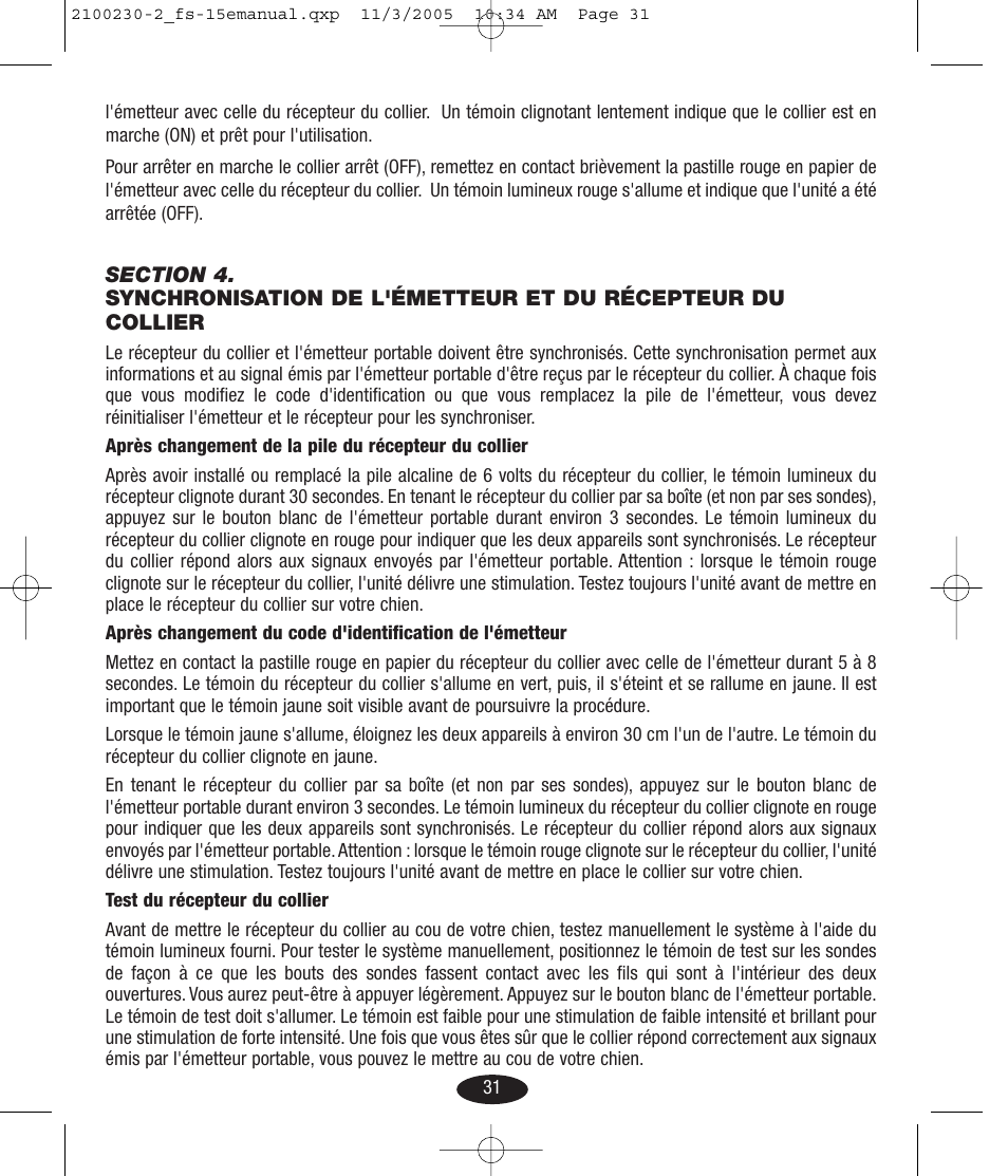Petsafe Innotek Basic Remote Trainer User Manual | Page 31 / 52