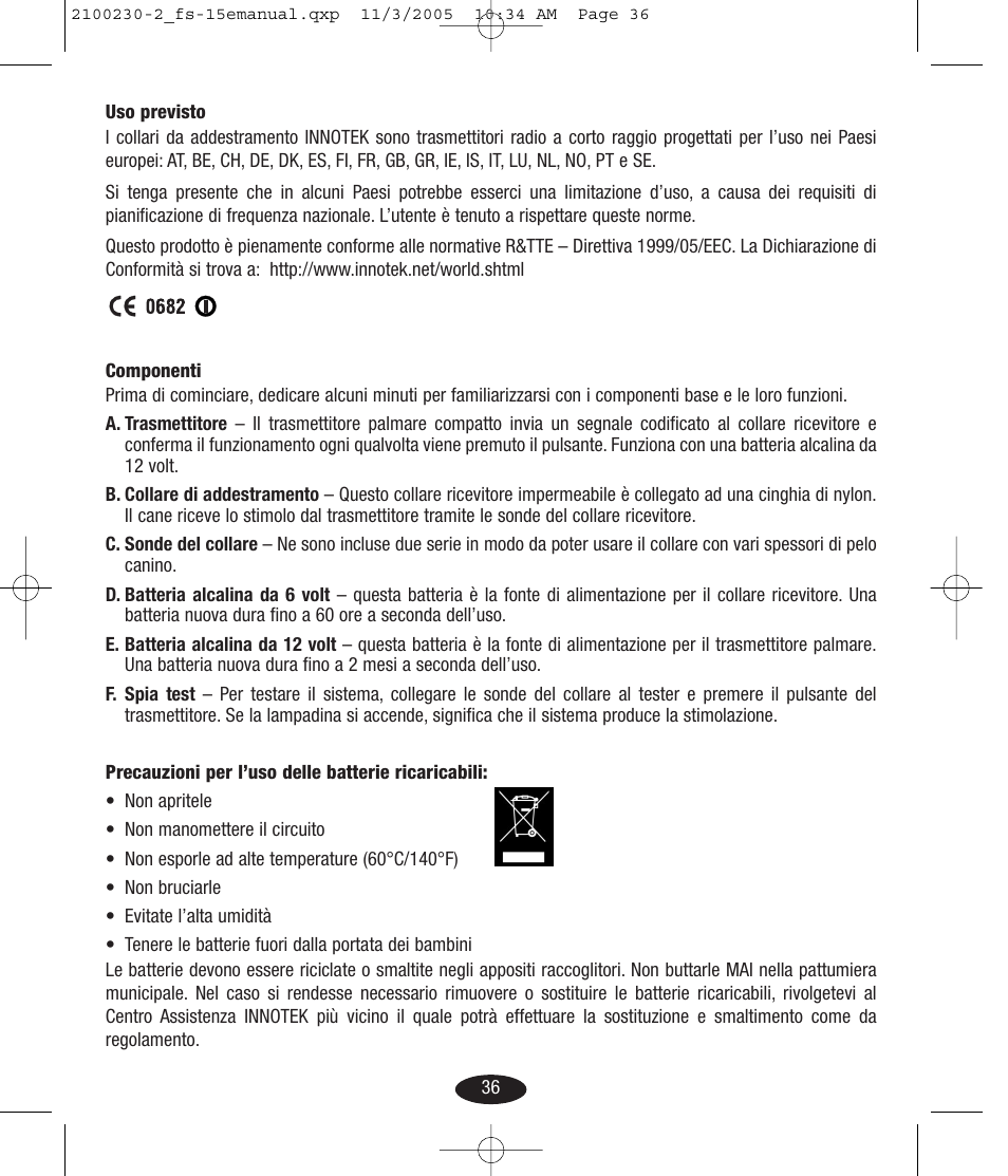 Petsafe Innotek Basic Remote Trainer User Manual | Page 36 / 52