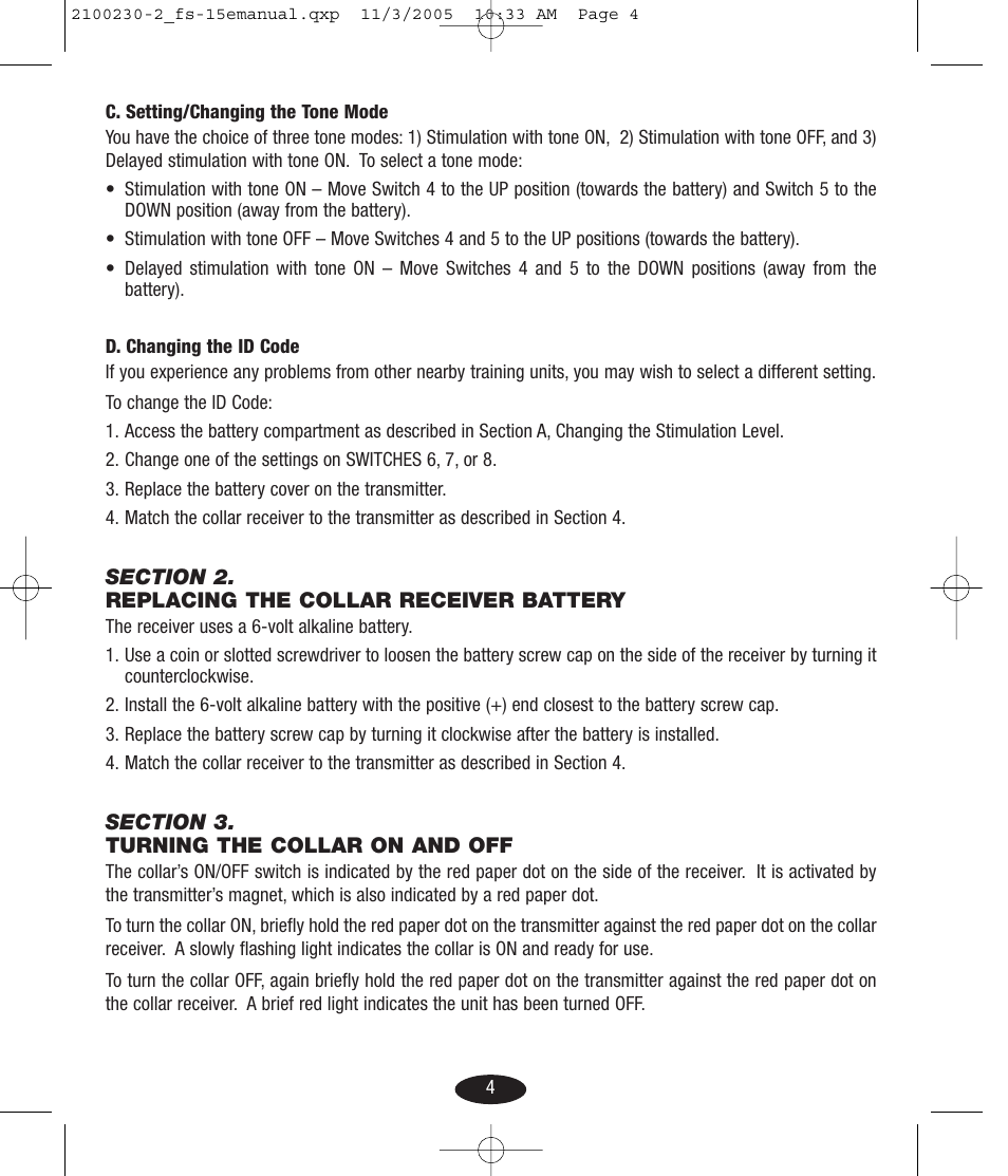 Petsafe Innotek Basic Remote Trainer User Manual | Page 4 / 52