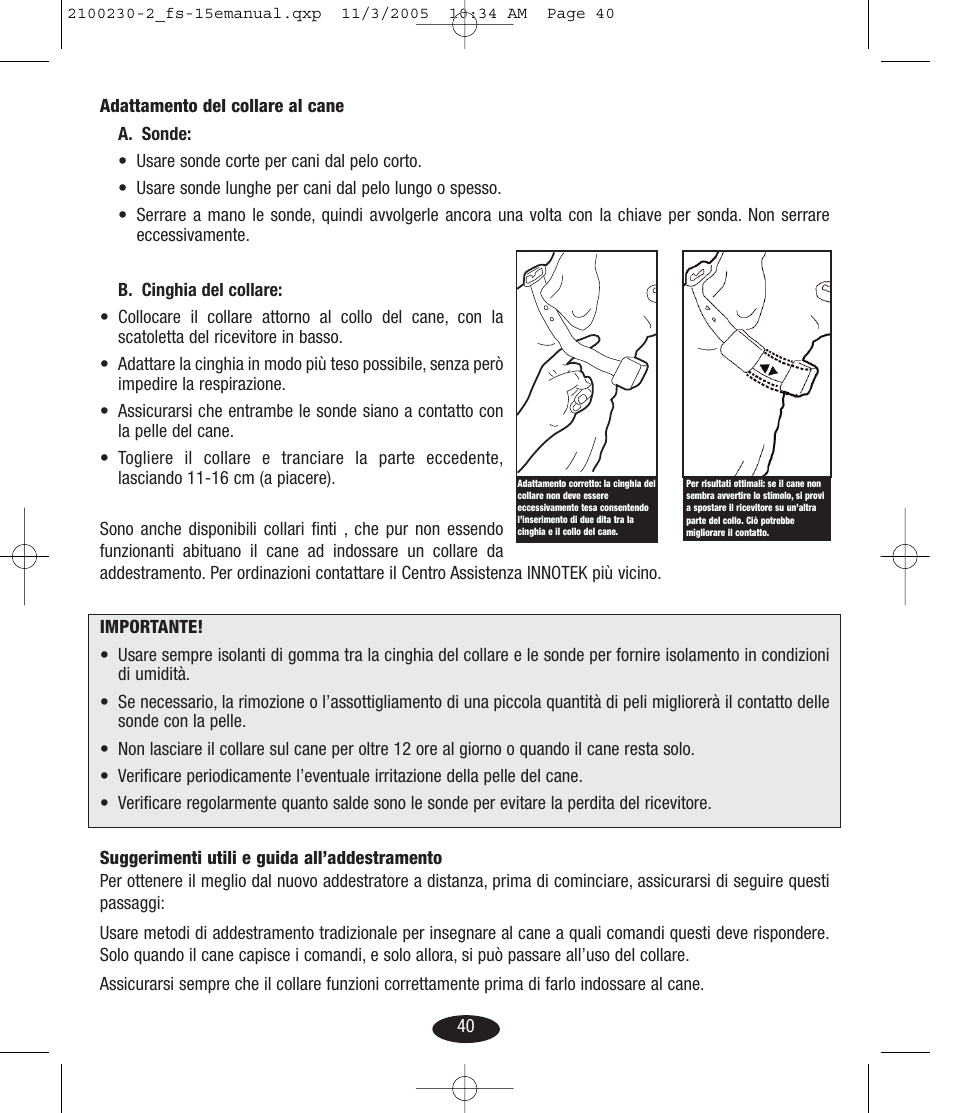 Petsafe Innotek Basic Remote Trainer User Manual | Page 40 / 52