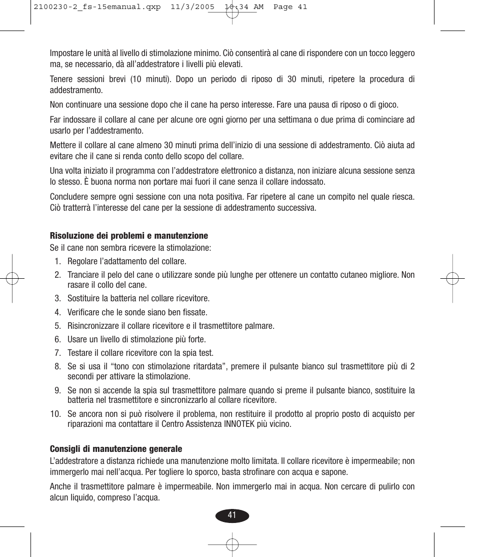 Petsafe Innotek Basic Remote Trainer User Manual | Page 41 / 52