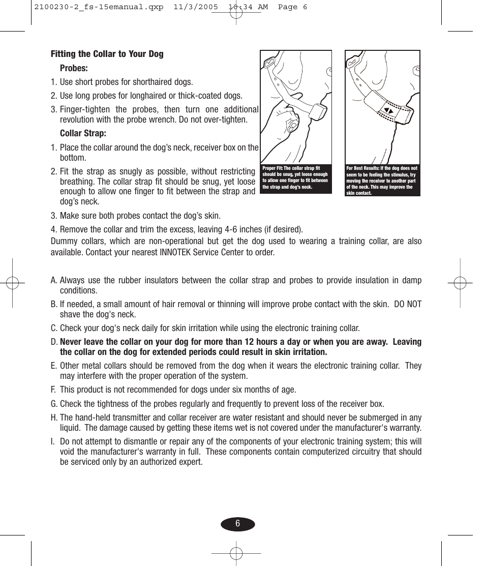 Petsafe Innotek Basic Remote Trainer User Manual | Page 6 / 52